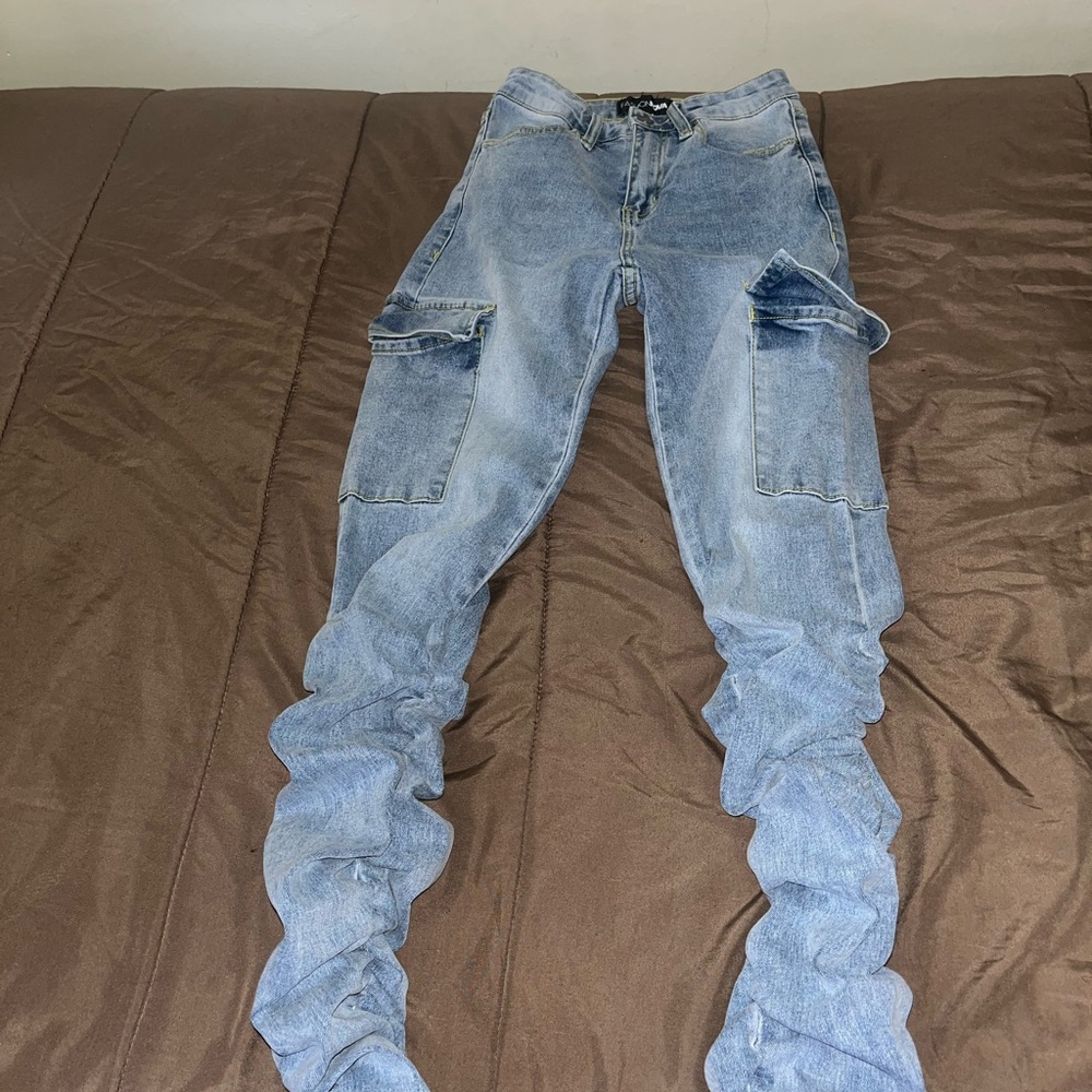 Light scrunch up jeans